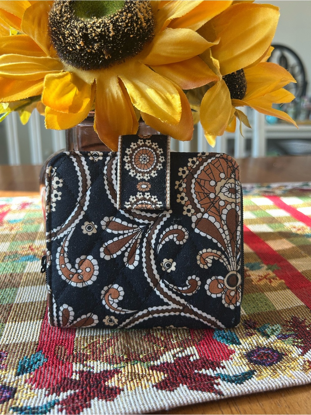 Vera Bradley Cafe Latte Snap Wallet